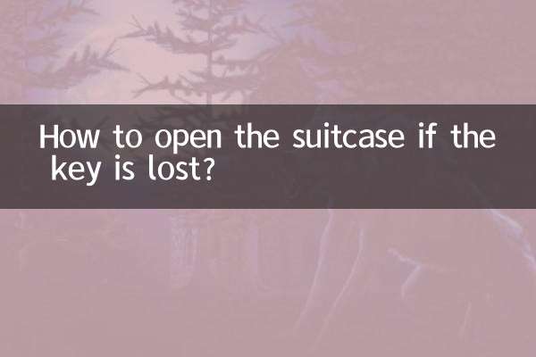 How to open the suitcase if the key is lost?