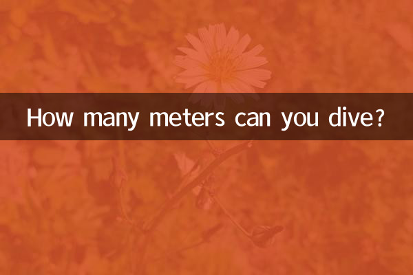 Quantos metros você consegue mergulhar?