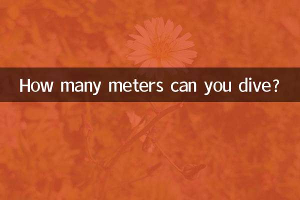 Quantos metros você consegue mergulhar?