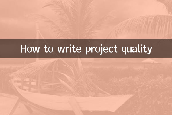 نحوه نوشتن کیفیت پروژه