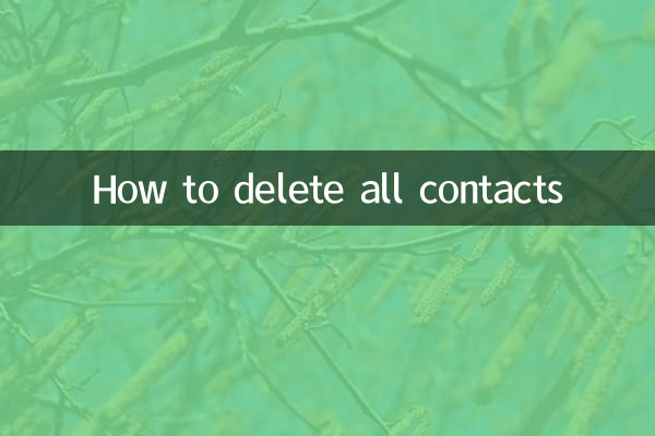 Come eliminare tutti i contatti