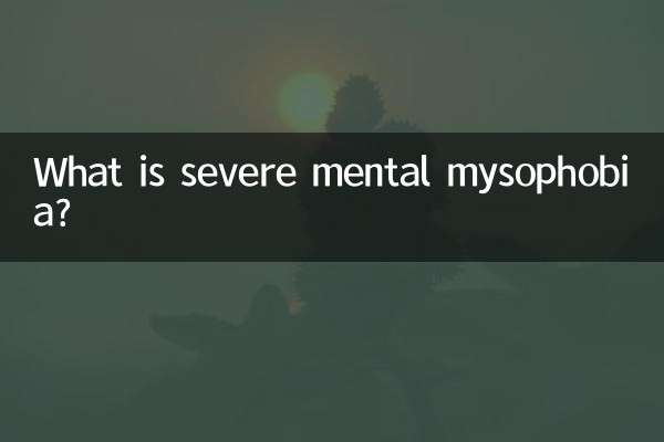شدید ذہنی میسو فوبیا کیا ہے؟