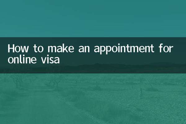 How to make an appointment for online visa