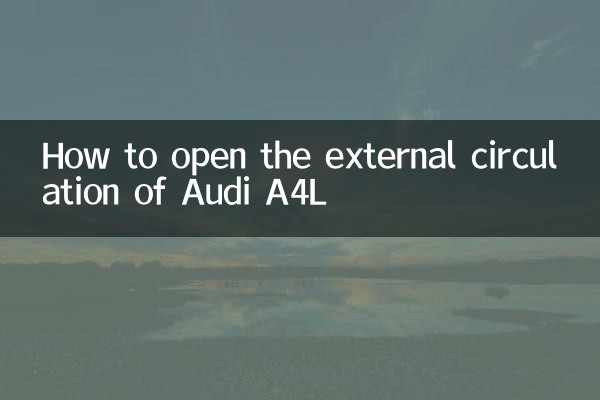 Comment ouvrir la circulation externe de l'Audi A4L