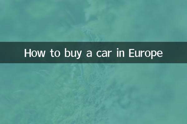 How to buy a car in Europe