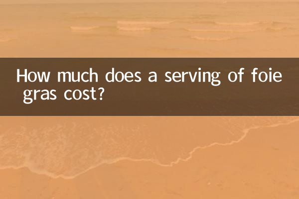 ¿Cuánto cuesta una ración de foie gras?