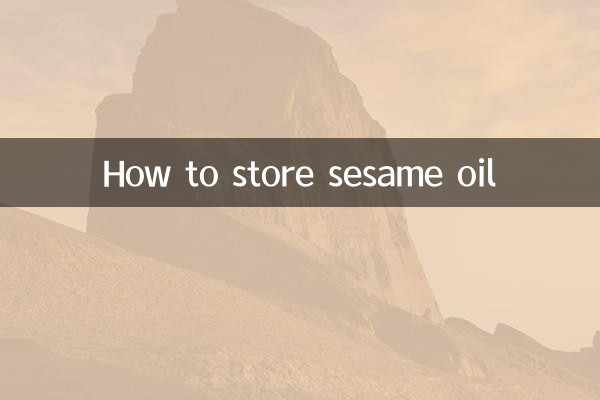 How to store sesame oil