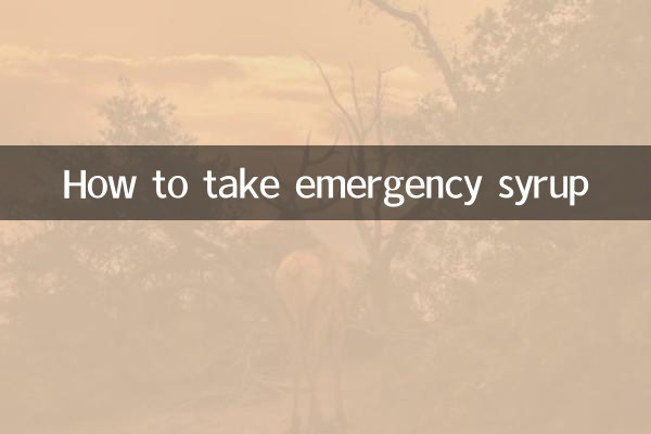 Come prendere lo sciroppo d'emergenza
