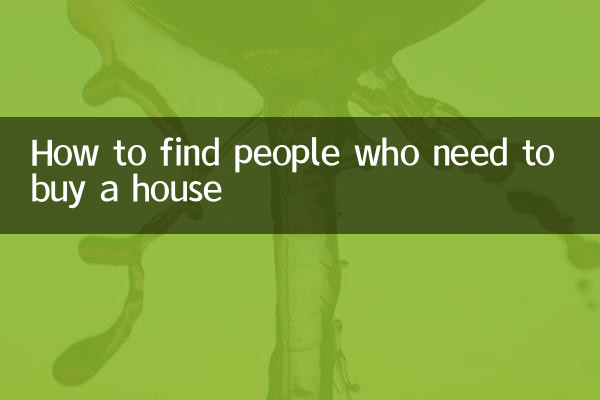 How to find people who need to buy a house