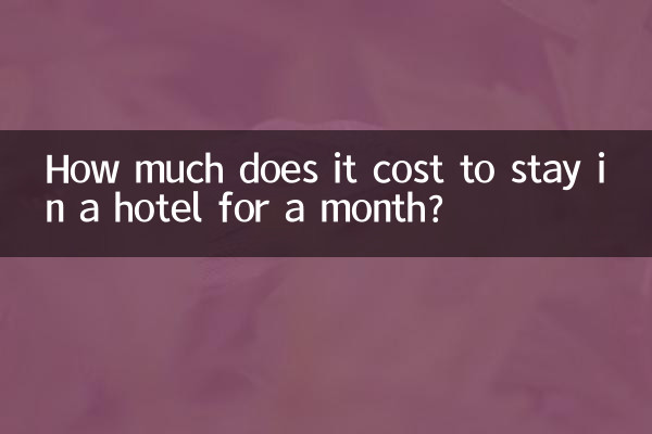 ایک مہینے تک کسی ہوٹل میں رہنے میں کتنا خرچ آتا ہے؟