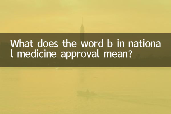 نیشنل میڈیسن کی منظوری میں B کے لفظ کا کیا مطلب ہے؟