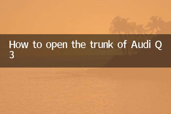 Comment ouvrir le coffre de l'Audi Q3