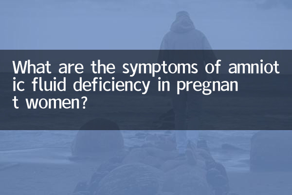 What are the symptoms of amniotic fluid deficiency in pregnant women?
