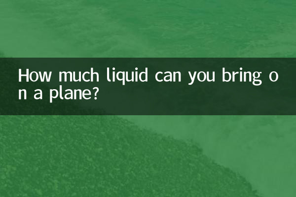 ¿Cuánto líquido puedes llevar en un avión?