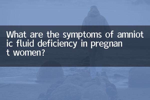What are the symptoms of amniotic fluid deficiency in pregnant women?