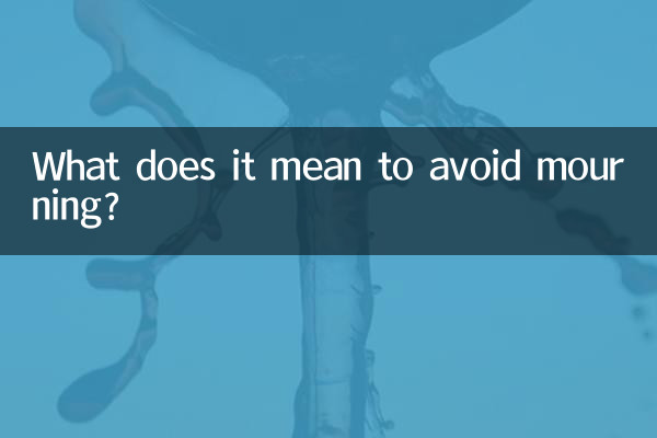 Что значит избегать траура?
