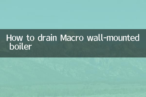 So entleeren Sie den Wandkessel Macro