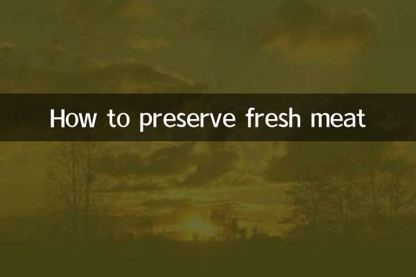 신선한 고기를 보존하는 방법