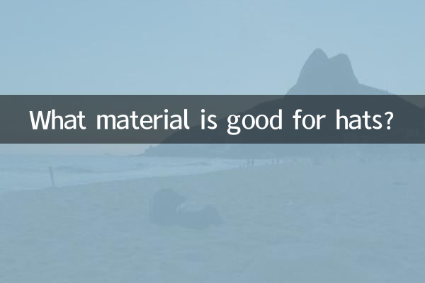 帽子に適した素材は何ですか？