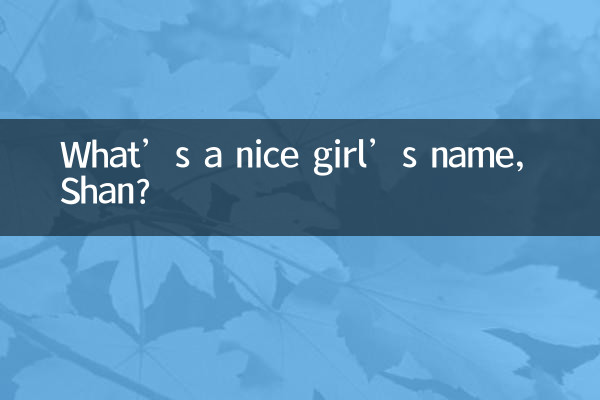 素敵な女の子の名前、シャン?