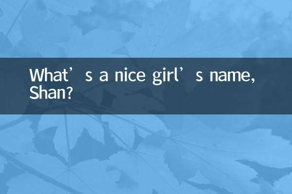 素敵な女の子の名前、シャン?