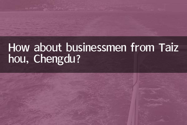 ¿Qué hay de los empresarios de Taizhou, Chengdu?