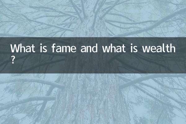 O que é fama e o que é riqueza?