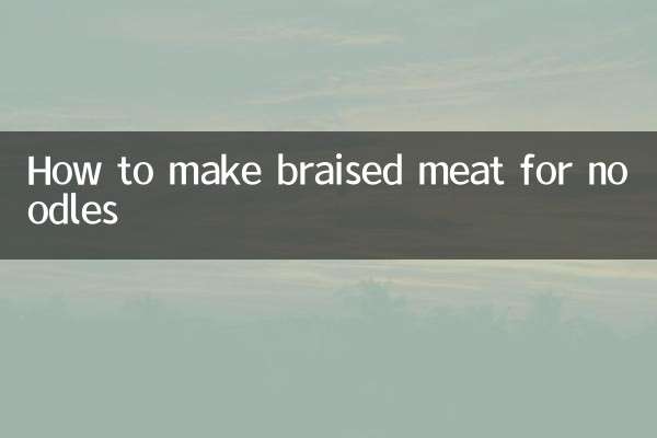 Cómo hacer carne estofada para fideos.