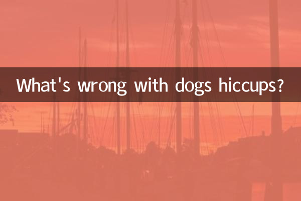 কুকুর হেঁচকি সঙ্গে ভুল কি?