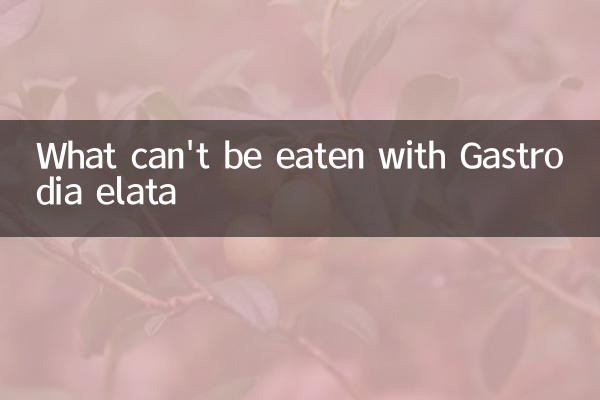 Was kann nicht mit Gastrodia Elata gegessen werden