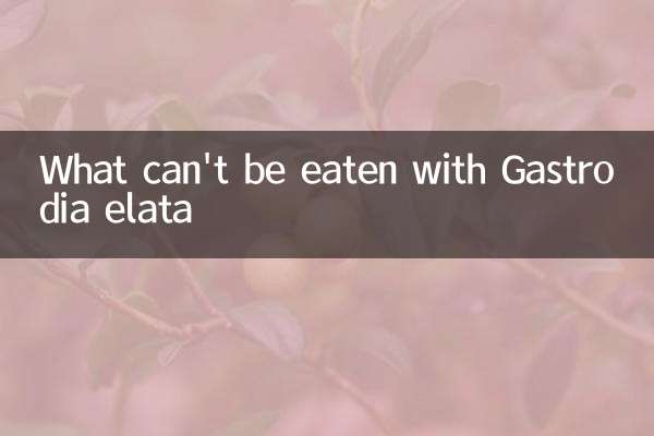 Was kann nicht mit Gastrodia Elata gegessen werden