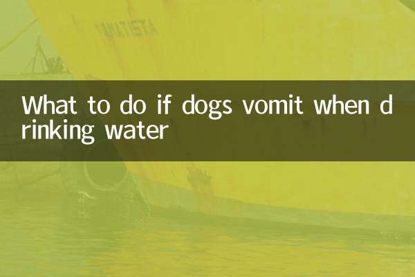 Cosa fare se i cani vomitano quando beve acqua