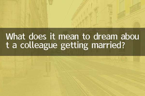 What does it mean to dream about a colleague getting married?