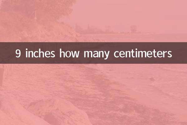 9 انچ کتنے سینٹی میٹر ہیں