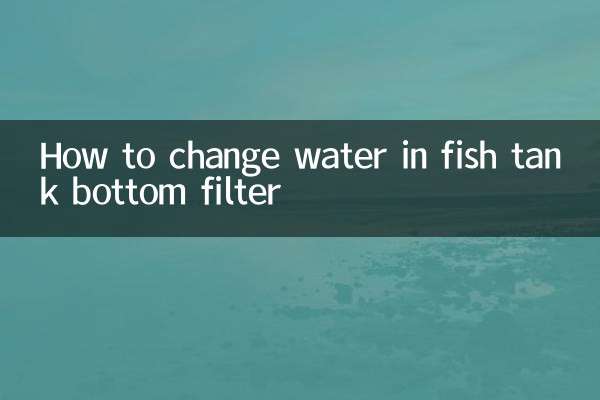 魚缸底濾過濾怎麼換水