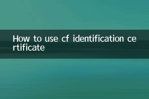Come utilizzare il certificato di identificazione CF