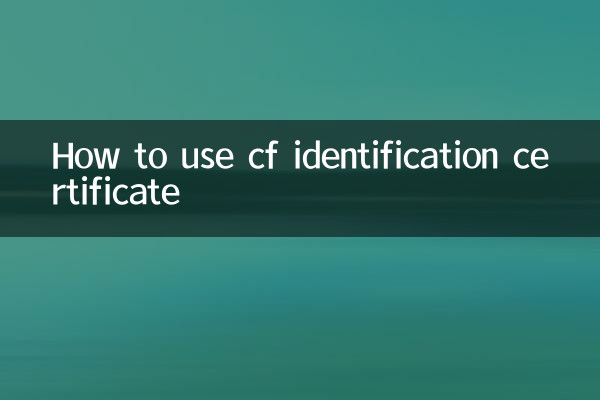 Come utilizzare il certificato di identificazione CF