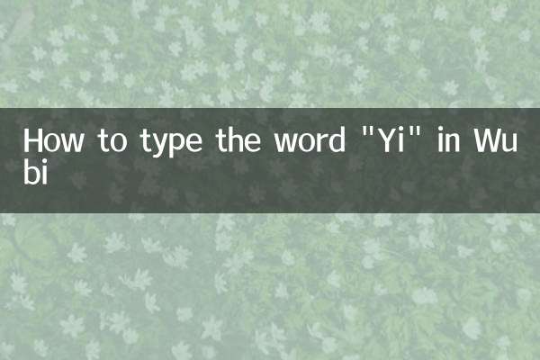 Comment taper le mot « Yi » dans Wubi
