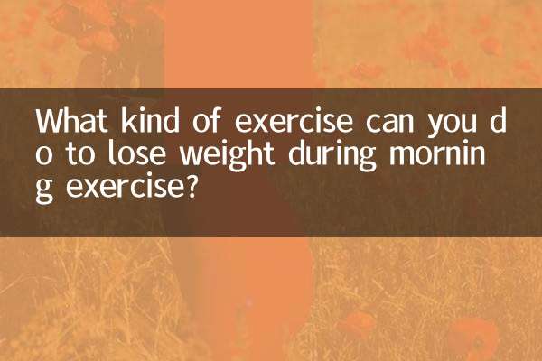 What kind of exercise can you do to lose weight during morning exercise?