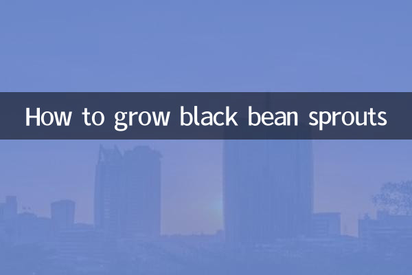 How to grow black bean sprouts