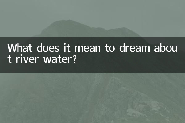 ¿Qué significa soñar con agua de río?