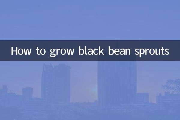 How to grow black bean sprouts