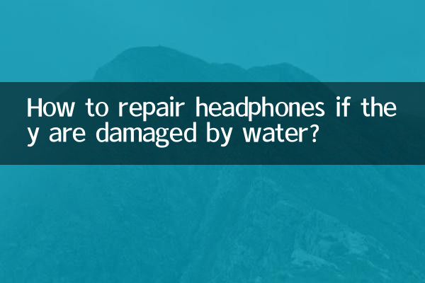 How to repair headphones if they are damaged by water?