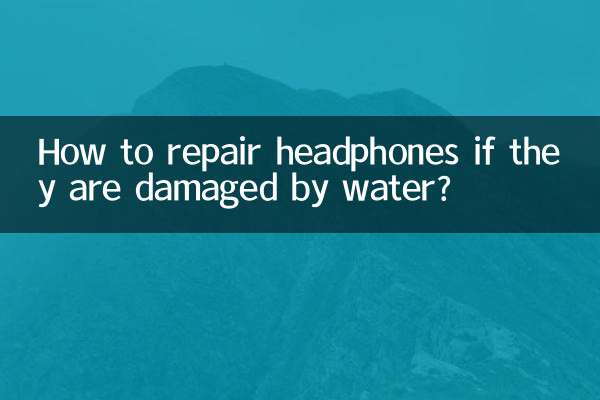 How to repair headphones if they are damaged by water?