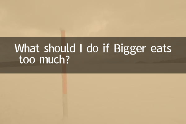 What should I do if Bigger eats too much?