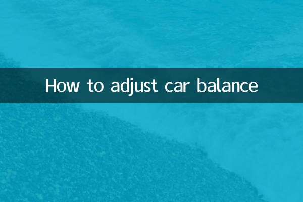 So stellen Sie die Fahrzeugbalance ein