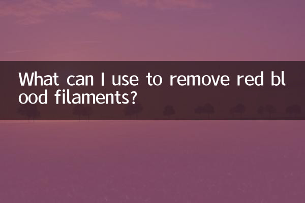 Womit kann ich rote Blutfäden entfernen?