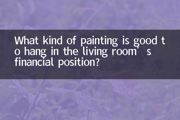 What kind of painting is good to hang in the living room’s financial position?