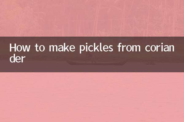 طريقة عمل المخلل من الكزبرة