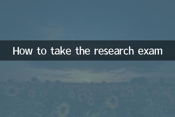 How to take the research exam